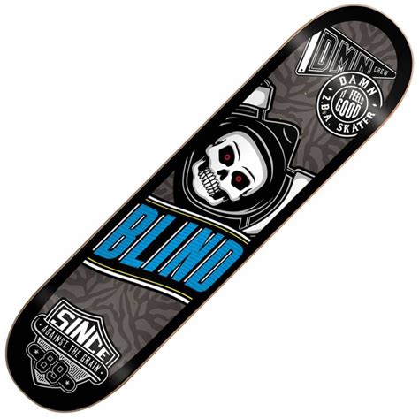 Blind Skateboards Blind Reaper Crew Grey Super Saver Skateboard Deck 7