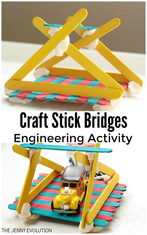 Popsicle Stick Bridge Engineering Activity Mommy Evolution