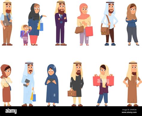 Muslim Characters Arab Businesswoman Arabic Businessman People Wear