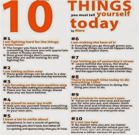 10 Things You Must Tell Yourself Today Share Inspire Quotes