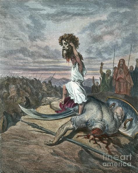 David And Goliath Painting By Gustave Dore Pixels