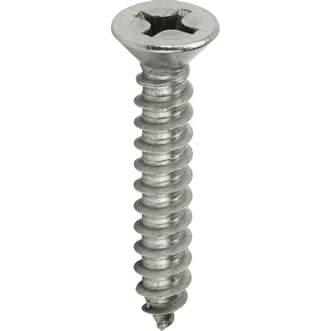 White Heads 8 X 58 Flat Head Phillips Tap Screw Stainless Steel