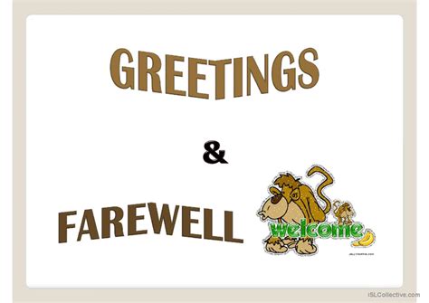 Greetings And Farewell Ppt General Rea English Esl Powerpoints