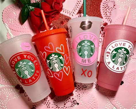 Starbucks Glitter Valentines Day Reusable Cup Limited Etsy