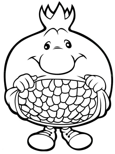 Pomegranate coloring pages. Download and print Pomegranate coloring pages.