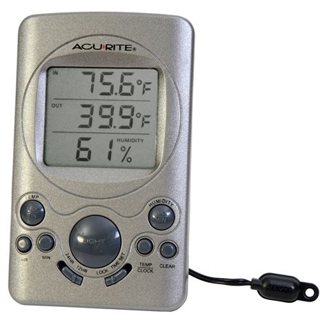 Acurite Digital Indooroutdoor Pewter Thermometer At