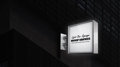 Download Light Box Signage Mockup - Mockup Graphics