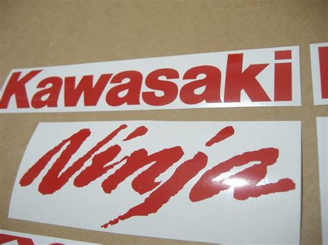 Kawasaki Zx6r Ninja 636 Red Decalsstickers Custom Logo Set Moto