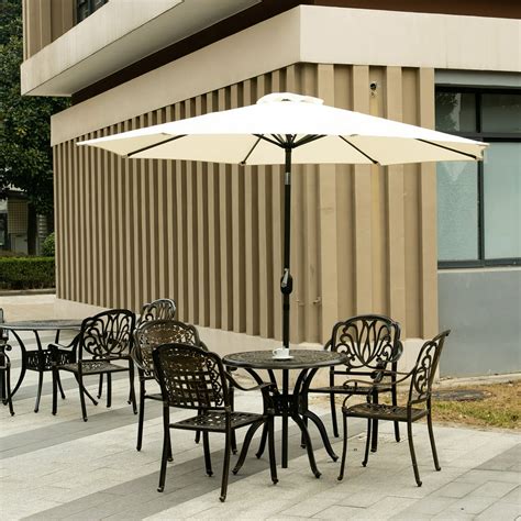 Ainfox 9ft Patio Umbrella Outdoor Table Umbrella Yard Garden Umbrella