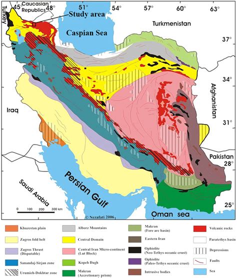 Major Geological Subdivisions Of Iran After And Modified