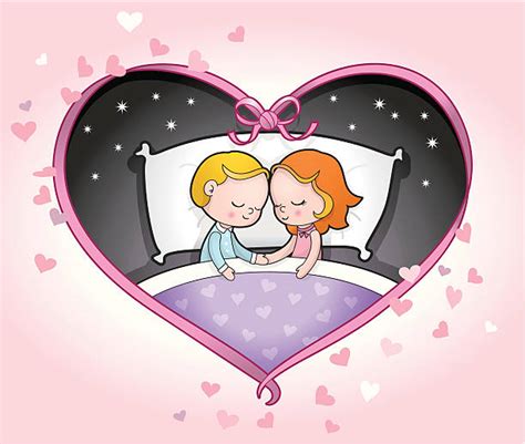 Cartoon Of The Romantic Couple In Bed Illustrations Royalty Free Vector Graphics And Clip Art