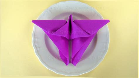 Napkin Folding Butterfly How To Fold A Butterfly With Napkins