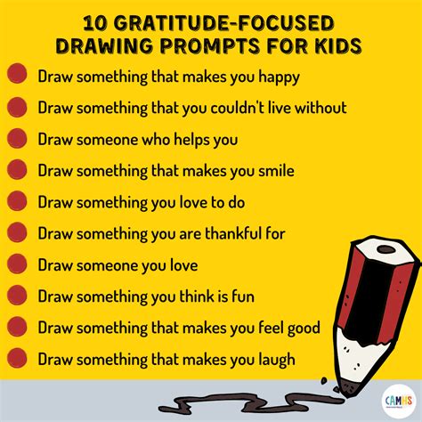 10 Gratitude Focused Drawing Prompts For Kids Camhs Professionals
