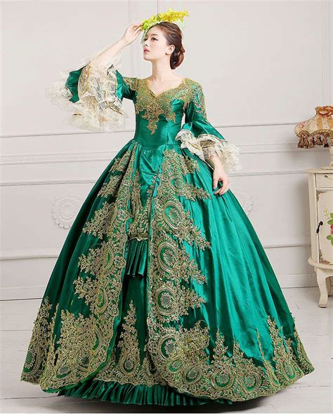 Зеленое платье в стиле барокко Masquerade Ball Gowns Prom Dresses Ball