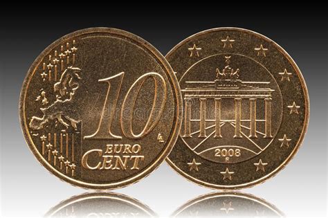 German 10 Euro Cent Germany Coin Front Side 10 And Europe Backside