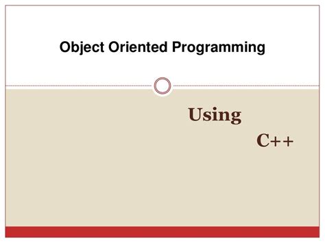 Object Oriented Programming Using C