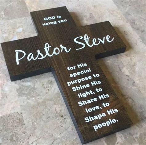 Pastor Appreciation T Personalized Cross Wood Wall Cross Etsy