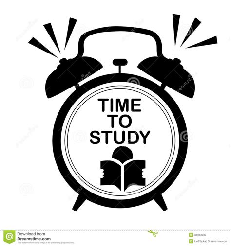 Study Time Clipart Black And White Free