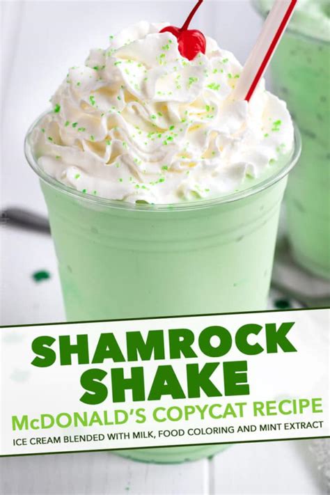 Copycat Mcdonald S Shamrock Shake Recipe Cart
