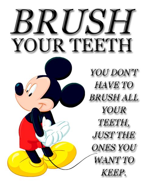 Mickey Says Brush Your Teeth I Designed This Feel Free To Print It