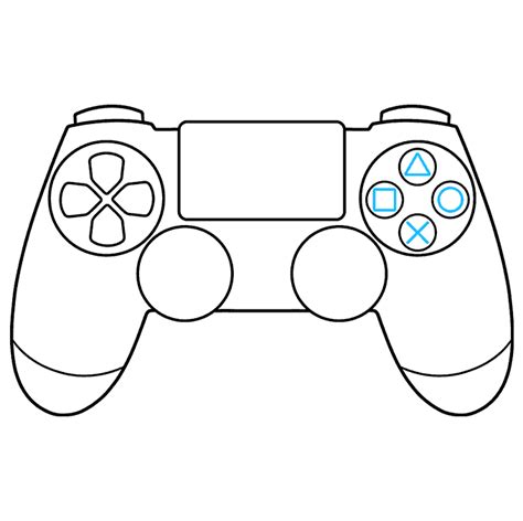 How To Draw A Ps4 Controller Really Easy Drawing Tutorial