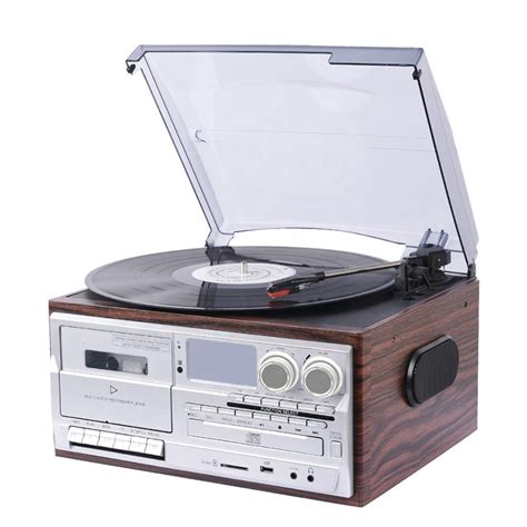 Turntable Vinyl Player With Cd Playusbsd Recordcassette Radio