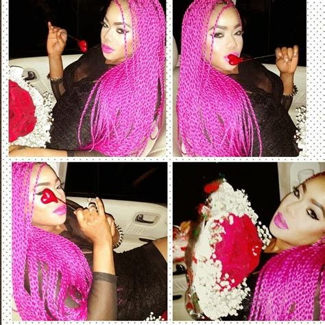 lovely toyin lawani rocks pink braids see photos celebrities nigeria