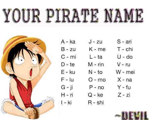 Pirate Name Generator | Tag Archives: one piece pirate name generator | Pirate names, Pirate ...