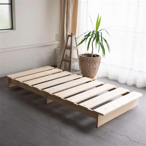 Emoor Wood Slatted Low Platform Bed Frame Kan Sunoko Twin For Japanese