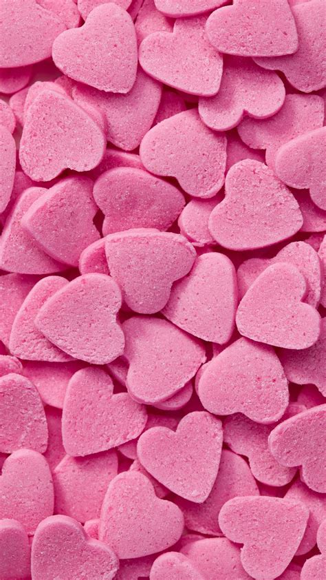 Pink Candy Hearts Pink Wallpaper Iphone Pink Aesthetic Pink Iphone