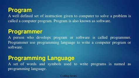 1 Define Program Programmer Programming Language And Its Typelea