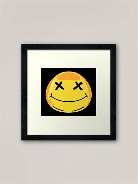 Cool Smiley Face Happy Face Emoji Framed Art Print By Rcmorigami