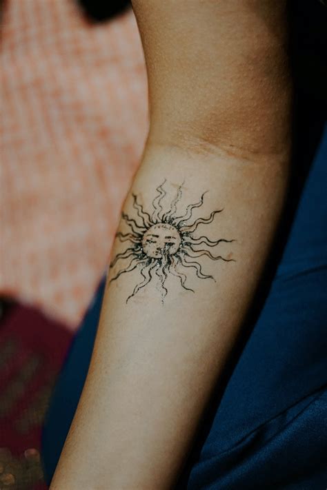Om Sun Tattoo Designs For Men