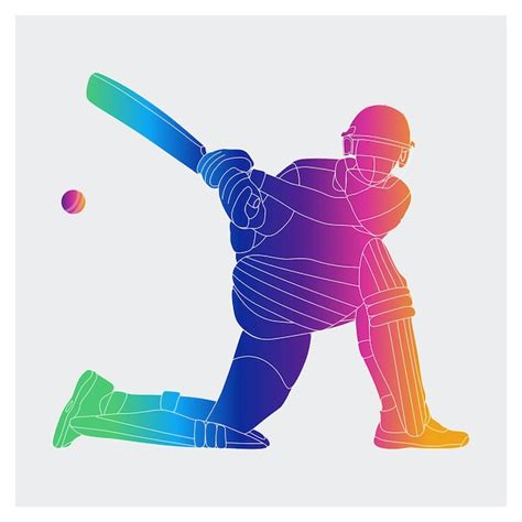 Premium Vector Concept Of Batsman Playing Cricket Vector Illustration