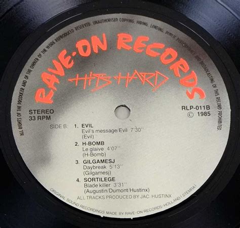 Various Artists Rave On Hits Hard Album Cover Gallery And 12 Vinyl Lp
