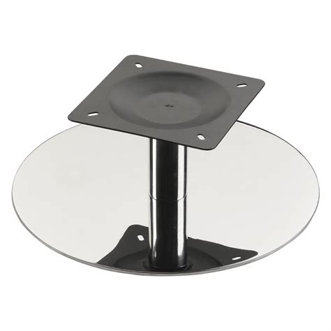 Dark Chrome Swivel Chair Base with Square Fixing Plate - 500mm