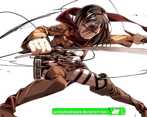 Mikasa Ackerman Shingeki No Kyojin Render By Azizkeybackspace On