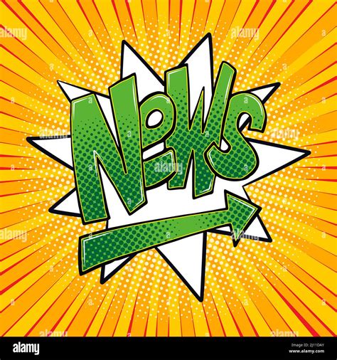 News Word Bubble In Pop Art Comic Style News Banner Vector