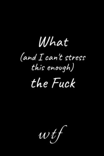 what and i can t stress this enough the fuck funny notebook humorous notebook journal for