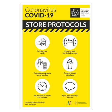Covid 19 Store Protocols Sign