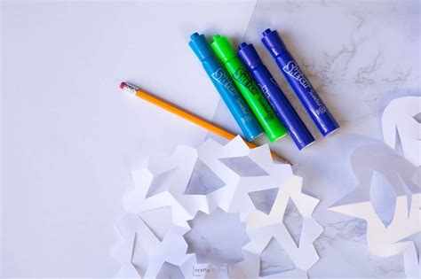 Snowflake Line Drawing Art Project Crafty Art Ideas