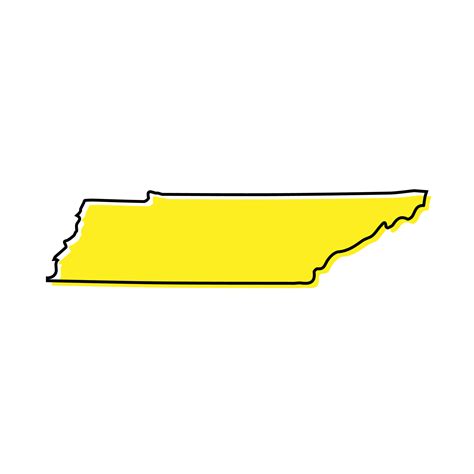 Simple Outline Map Of Tennessee Is A State Of United States Sty
