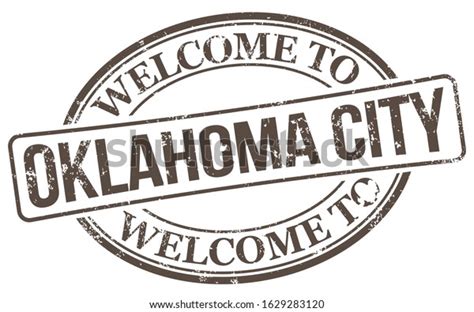 Welcome Oklahoma City Vector Stamp Stock Vector Royalty Free