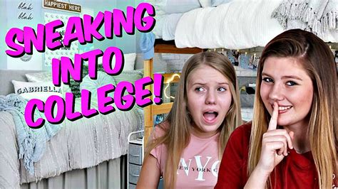 Sneaking Into My Sisters College Dorm Nessa Grace Youtube