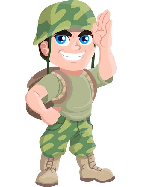 Soldier Free Content Military Clip Art Hand Painted Cartoon Salute