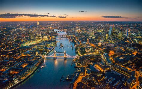 Aerial Photographs Of The London River Thames Above Hd Wallpaper ...