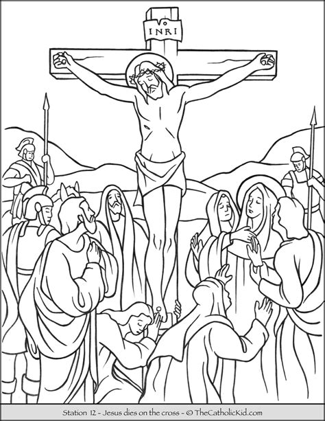 Stations Of The Cross Catholic Coloring Pages For Kids