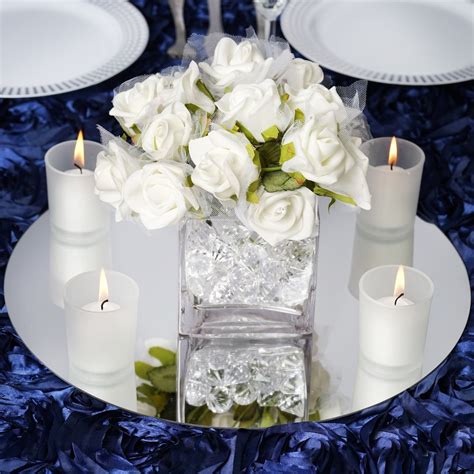 Efavormart 14 Round Glass Mirror Wedding Party Table Decorations Centerpieces 4 Pcs Walmart