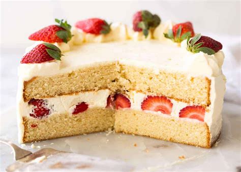 Vanilla Butter Cake Sponge Cake Recipetin Eats