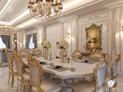 Classic Dining Room Interior Design In Dubai